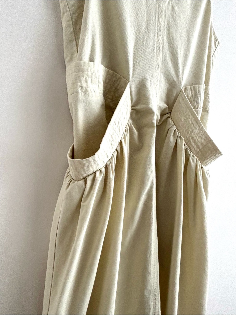 Unique Minimalist Sculptural Oversized Midi Dress with Statement Pockets Small - Picture 6 of 7